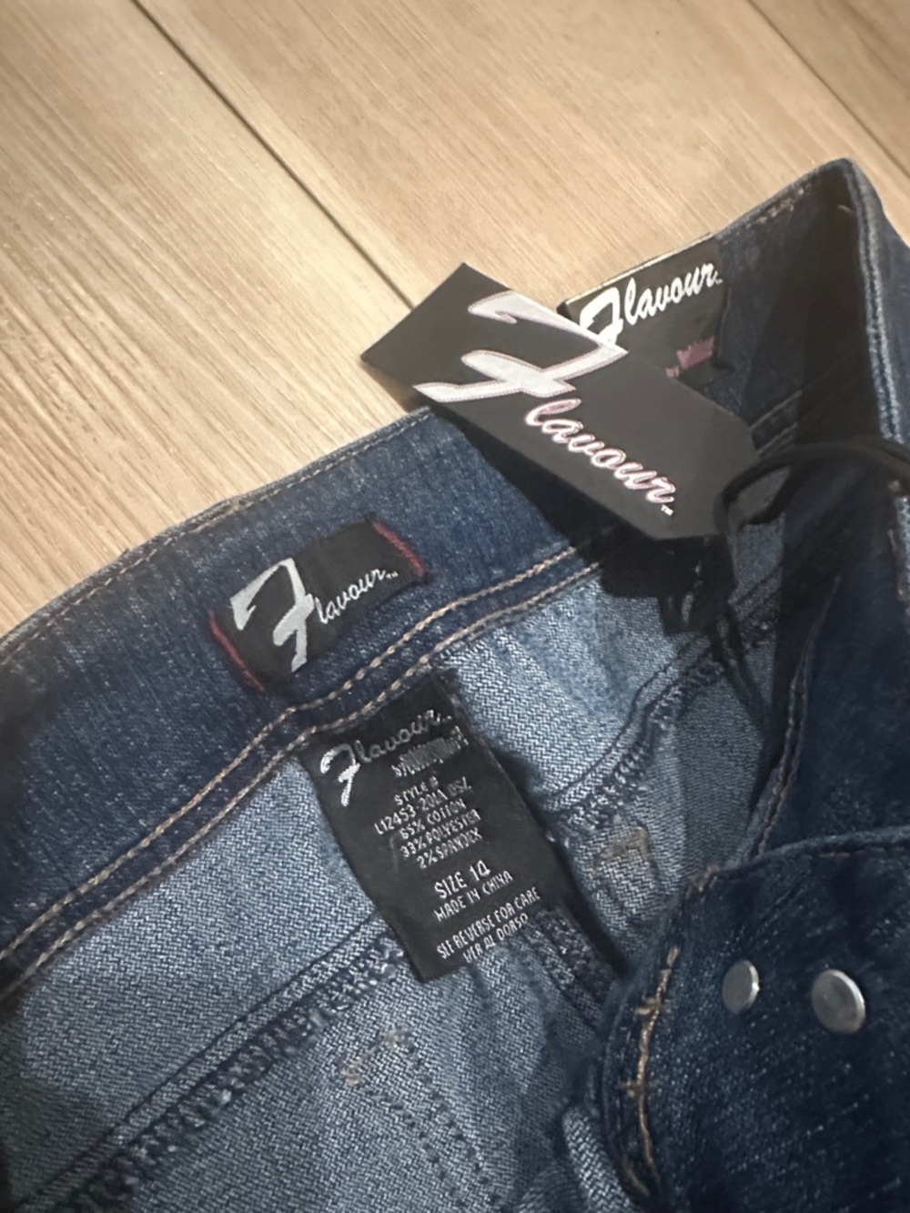 New Dark Blue Boot-Cut Women’s Jeans - Flavour by Bubblegum Size 14 NWT - Picture 3 of 10